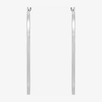 Womens 10K White Gold 40mm Round Hoop Earrings