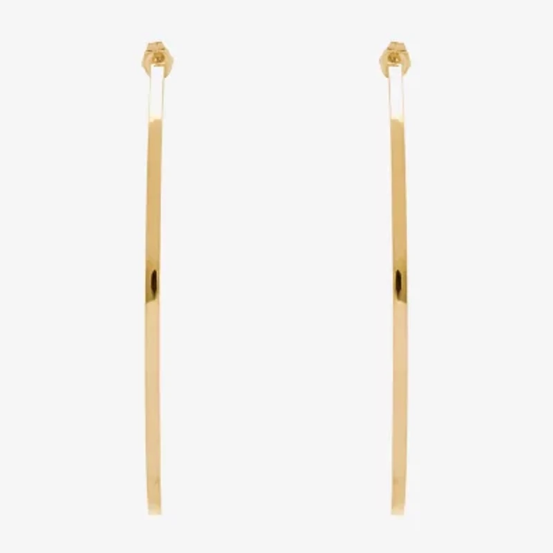 Womens 14K Gold 70mm Hoop Earrings