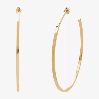 Womens 14K Gold 70mm Hoop Earrings