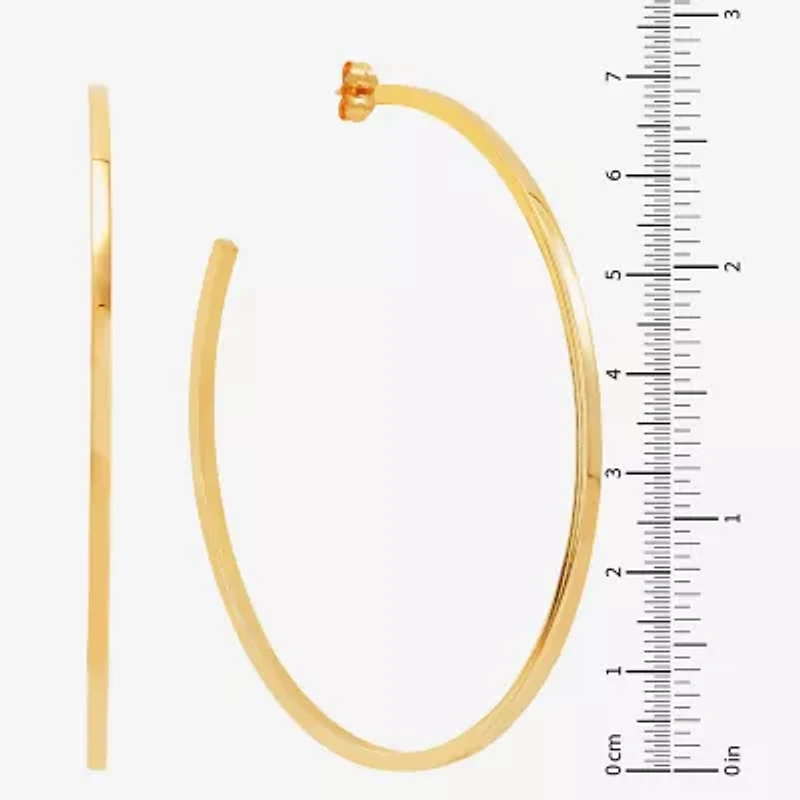 Womens 14K Gold 70mm Hoop Earrings
