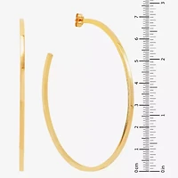 Womens 14K Gold 70mm Hoop Earrings