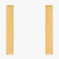 14K Gold 12.7mm Bar Stud Earrings