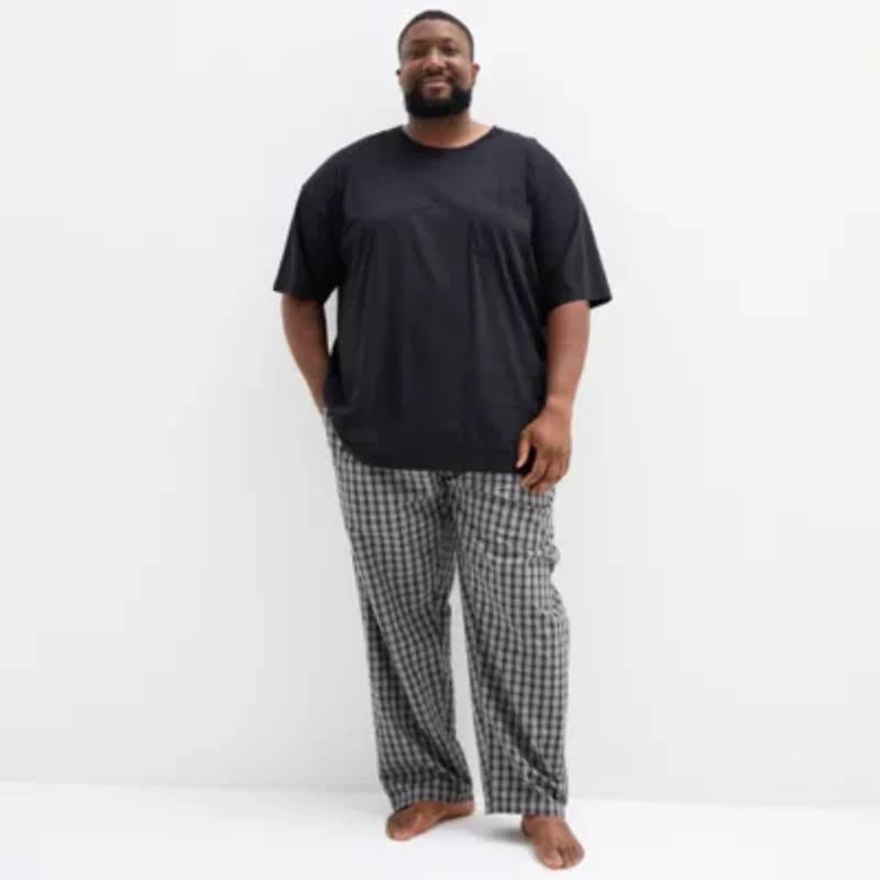 St. John's Bay Mens Crew Neck Short Sleeve Pajama Top