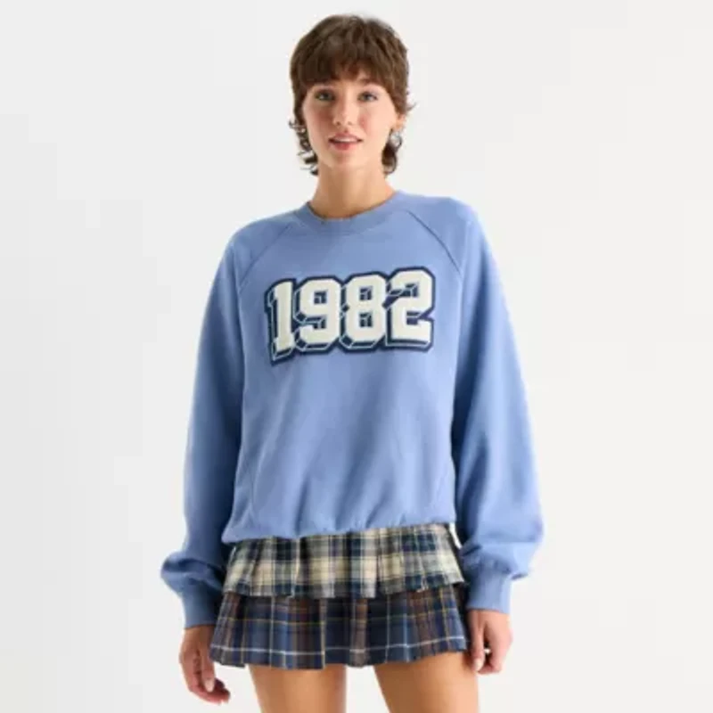 Arizona Womens Crew Neck Long Sleeve Juniors Sweatshirt