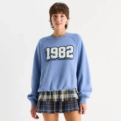 Arizona Womens Crew Neck Long Sleeve Juniors Sweatshirt