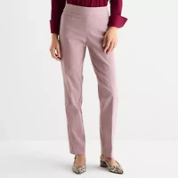 Liz Claiborne Lisa Womens Straight Mid Rise Pull-On Pant