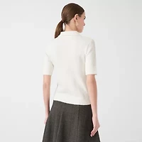 RM Rebecca Minkoff Womens Short Sleeve Polo Sweater