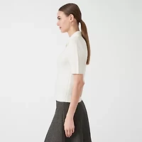 RM Rebecca Minkoff Womens Short Sleeve Polo Sweater