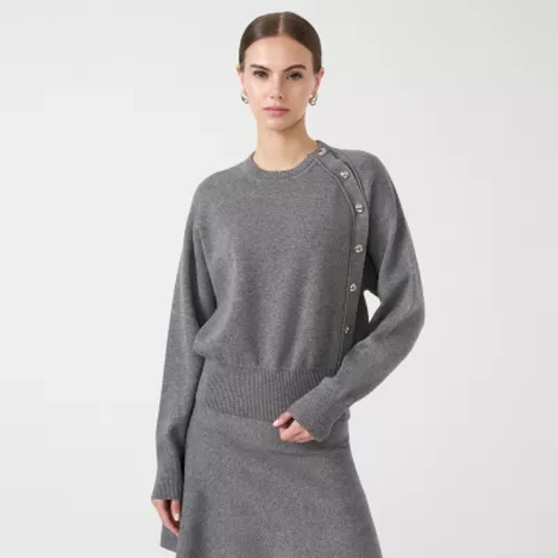 RM Rebecca Minkoff Womens Long Sleeve Pullover Sweater