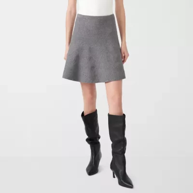 RM Rebecca Minkoff Womens Mid Rise Midi Flared Skirt