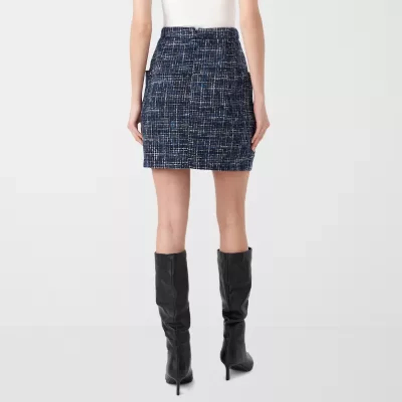 RM Rebecca Minkoff Womens Tweed Mini Skirt