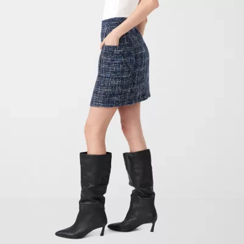 RM Rebecca Minkoff Womens Tweed Mini Skirt