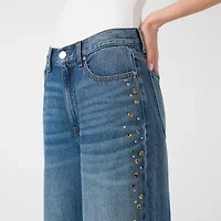 RM Rebecca Minkoff Womens Mid Rise Wide Leg Jean
