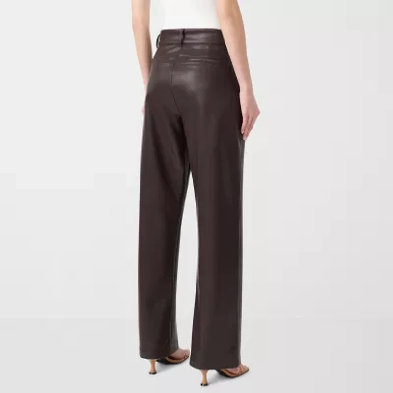 RM Rebecca Minkoff Womens Straight Mid Rise Flat Front Pant