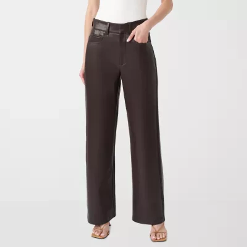 RM Rebecca Minkoff Womens Straight Mid Rise Flat Front Pant