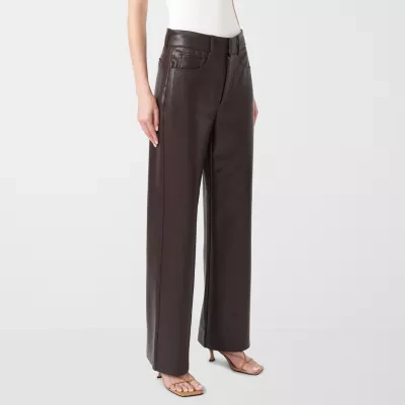 RM Rebecca Minkoff Womens Straight Mid Rise Flat Front Pant