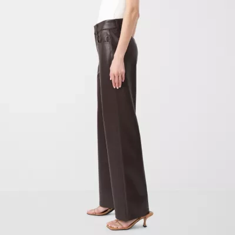 RM Rebecca Minkoff Womens Straight Mid Rise Flat Front Pant
