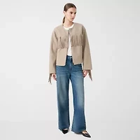 RM Rebecca Minkoff Womens Fringe Jacket