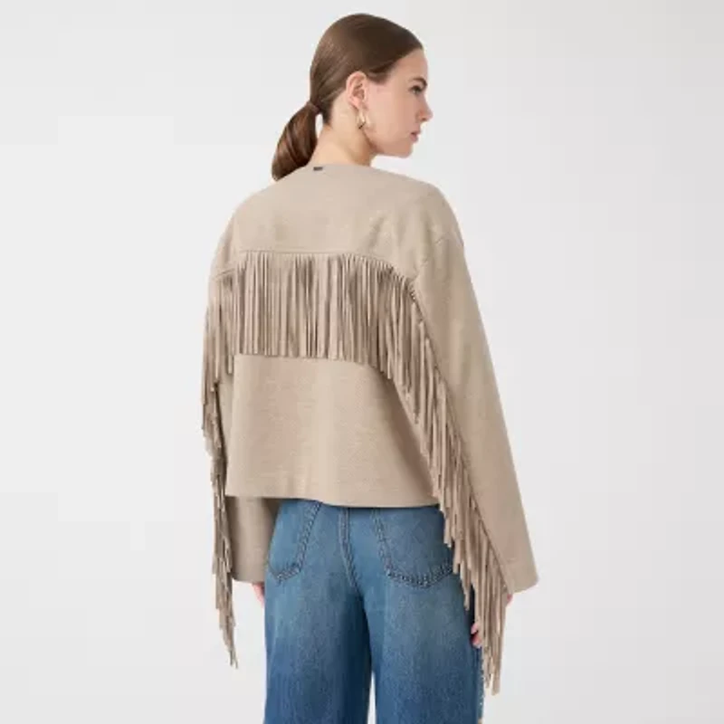 RM Rebecca Minkoff Womens Fringe Jacket