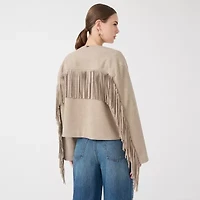 RM Rebecca Minkoff Womens Fringe Jacket