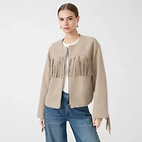 RM Rebecca Minkoff Womens Fringe Jacket