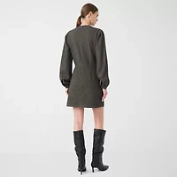 RM Rebecca Minkoff Womens Long Sleeve Midi Shift Dress