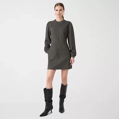 RM Rebecca Minkoff Womens Long Sleeve Midi Shift Dress