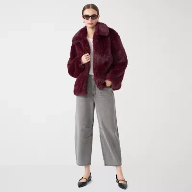 RM Rebecca Minkoff Womens Faux Fur Coat