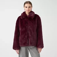 RM Rebecca Minkoff Womens Faux Fur Coat