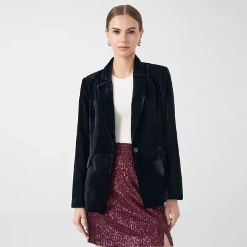 RM Rebecca Minkoff Womens Velvet Blazer