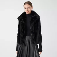 RM Rebecca Minkoff Womens Faux Fur Vest