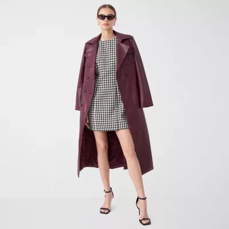 RM Rebecca Minkoff Womens Faux Leather Trench Coat