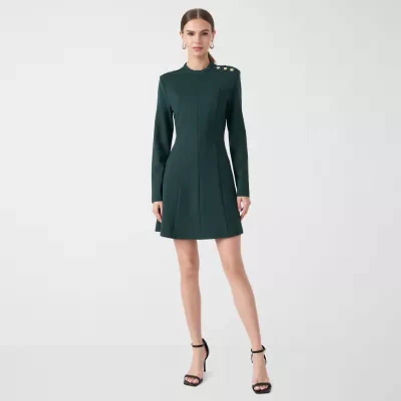 RM Rebecca Minkoff Womens Long Sleeve Ponte Dress