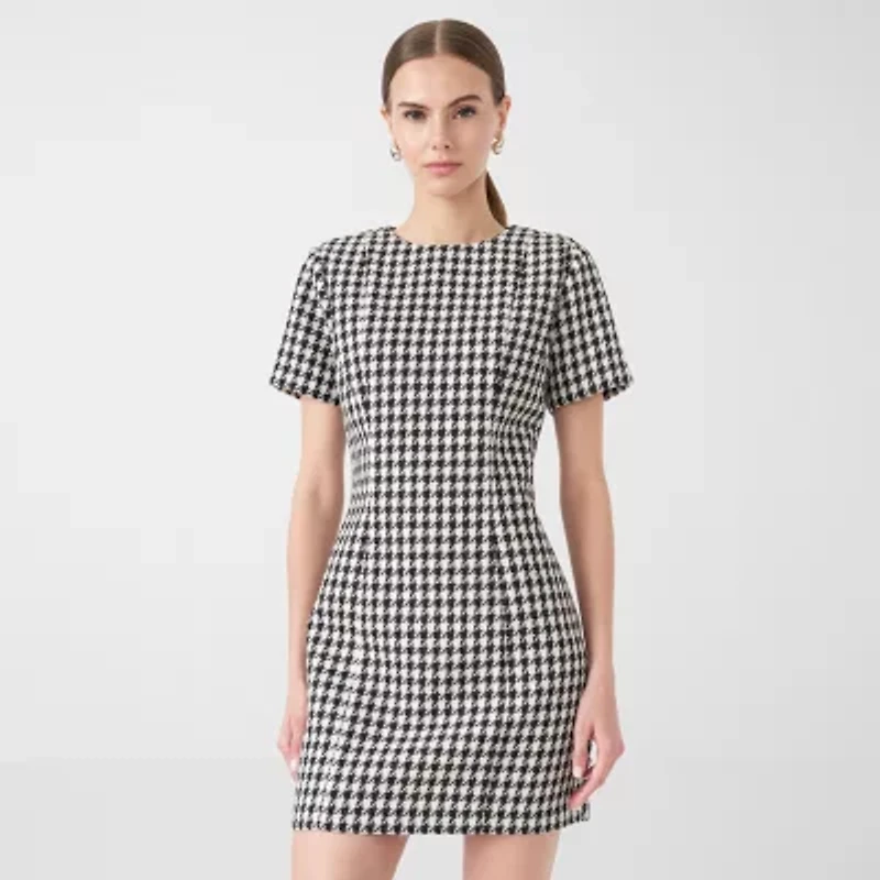 RM Rebecca Minkoff Womens Short Sleeve Sheath Dress