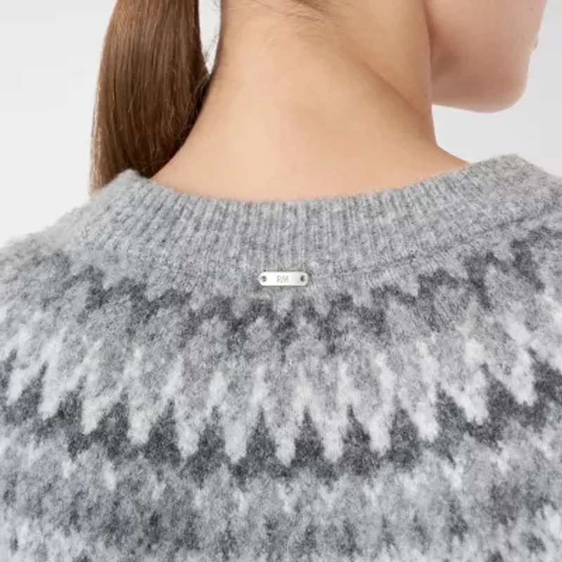 RM Rebecca Minkoff Womens Crew Neck Long Sleeve Pullover Sweater