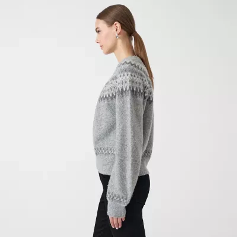RM Rebecca Minkoff Womens Crew Neck Long Sleeve Pullover Sweater