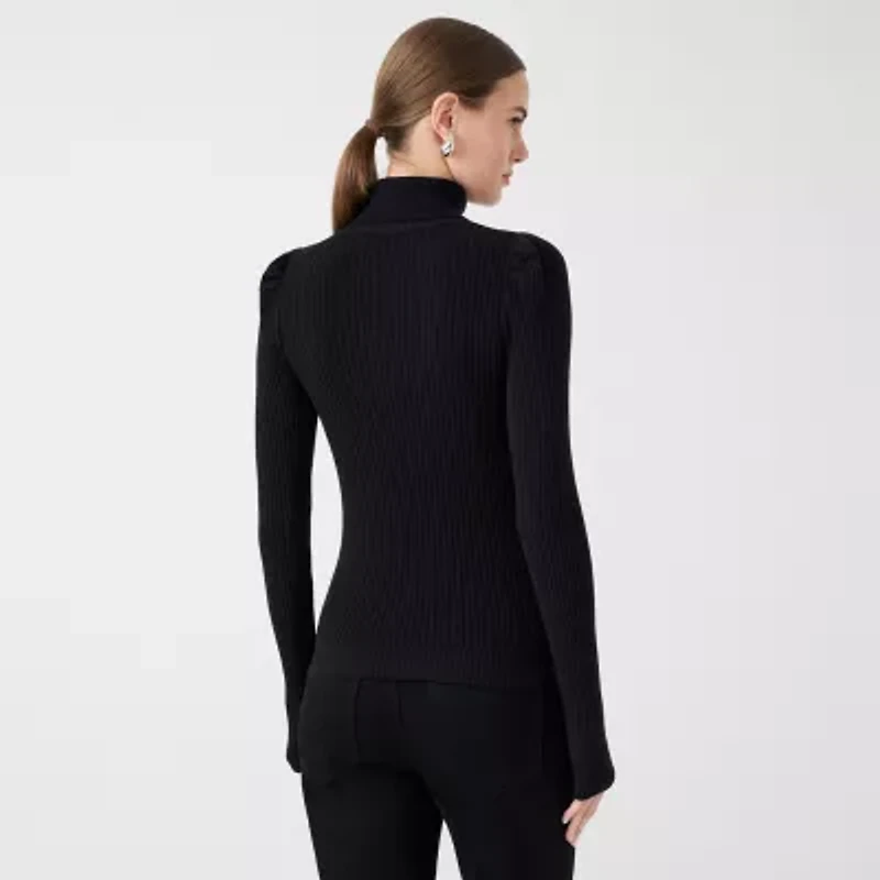 RM Rebecca Minkoff Womens Turtleneck Long Sleeve Pullover Sweater