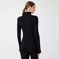 RM Rebecca Minkoff Womens Turtleneck Long Sleeve Pullover Sweater