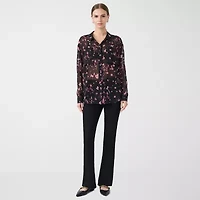 RM Rebecca Minkoff Womens Cuffed Long Sleeve Regular Fit Button-Down Shirt