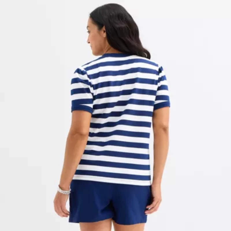 St. John's Bay Womens Short Sleeve Sweatshirt