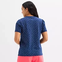 St. John's Bay Womens Short Sleeve Sweatshirt