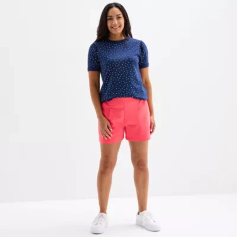 St. John's Bay Womens Short Sleeve Sweatshirt