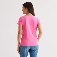 St. John's Bay Womens V Neck Short Sleeve T-Shirt