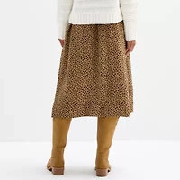 St. John's Bay Womens Midi A-Line Skirt