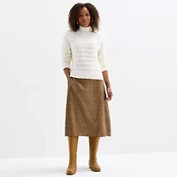 St. John's Bay Womens Midi A-Line Skirt