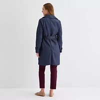 Liz Claiborne Denim Jacket Womens Lightweight Trench Coat