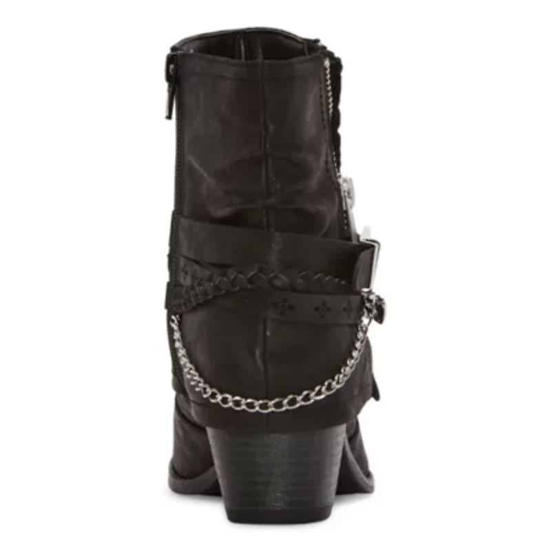 Pop Womens Faithe Block Heel Booties