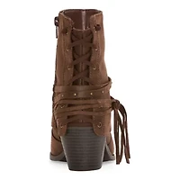 Pop Womens Macaron Block Heel Cowboy Boots