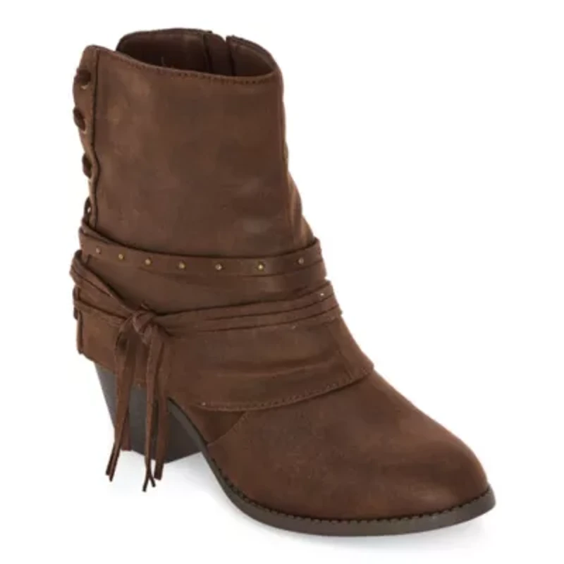 Pop Womens Macaron Block Heel Cowboy Boots