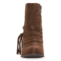 Pop Womens Macaron Block Heel Cowboy Boots